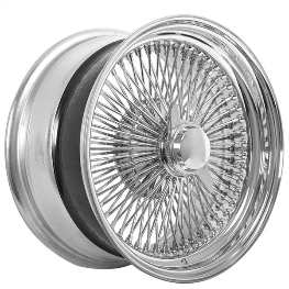18X8 Standard Chrome 100 Spoke Lowrider Wire Wheels – Single Wheel