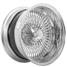 Load image into Gallery viewer, 13X7 REVERSE CHROME 100 SPOKE LOWRIDER WIRE WHEELS – Single Wheel