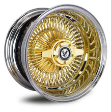 Load image into Gallery viewer, LUXOR 17X9 REV 100 SPOKE STRAIGHT LACE GOLD CENTER SET OF 4