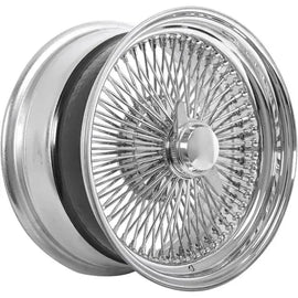 14X7 Standard CHROME 100 SPOKE LOWRIDER WIRE WHEELS – Single Wheel